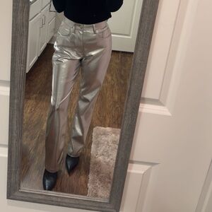 Abercrombie & Fitch Silver Straight Leg Pants